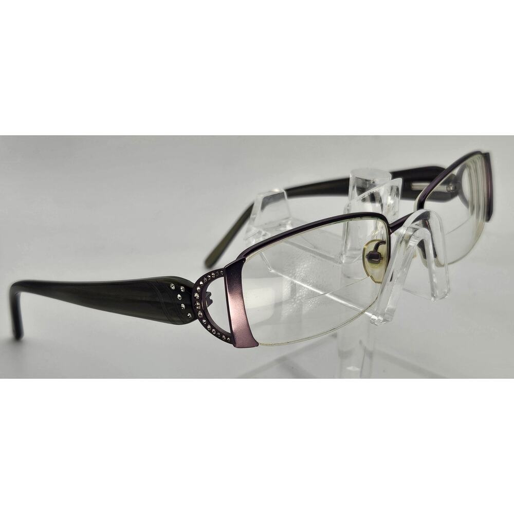VENDELA V1008-3 Rhinestone Eyeglasses Frames Pink Green Brown 52-18 135 E1